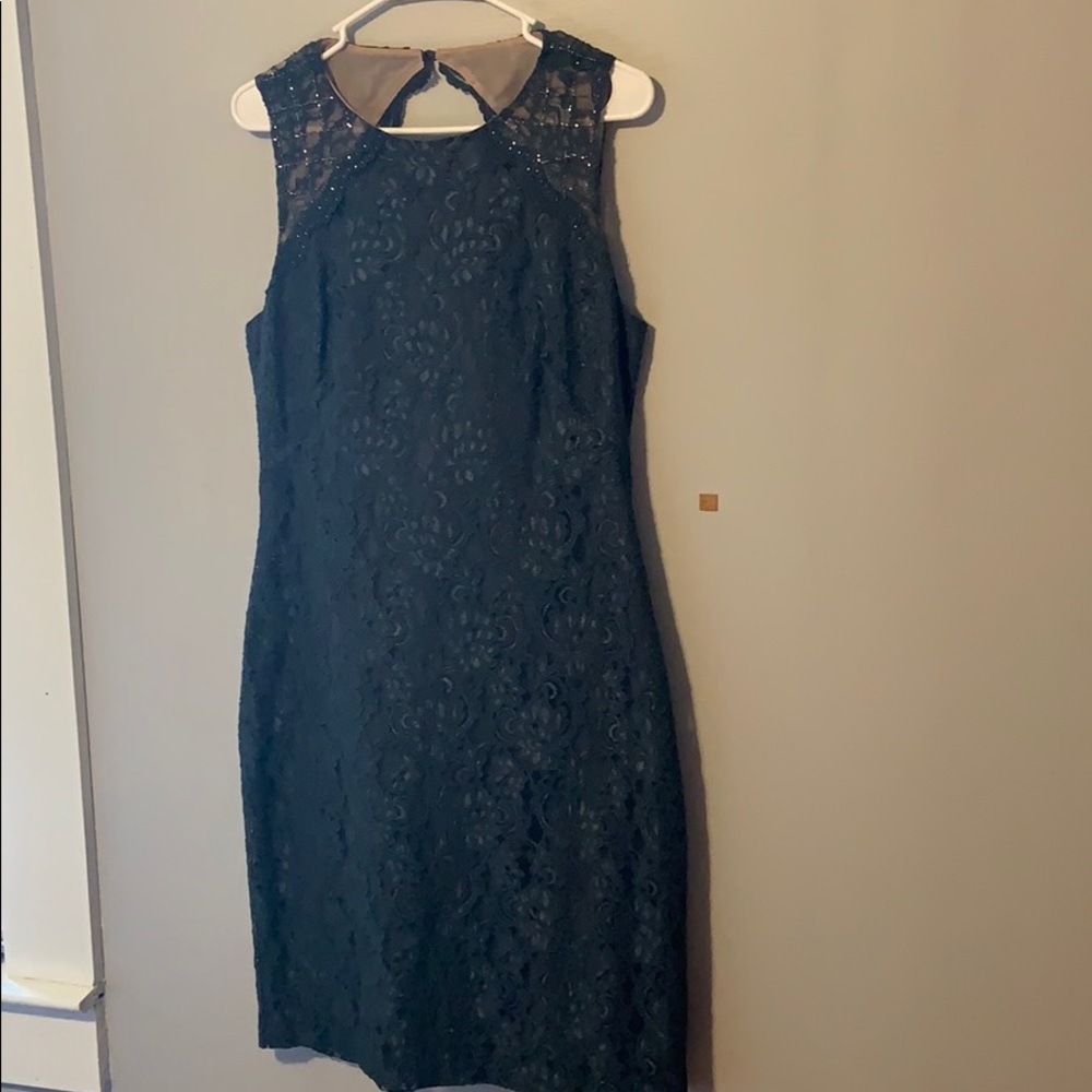 Ralph Lauren Evening Gray Lace Dress